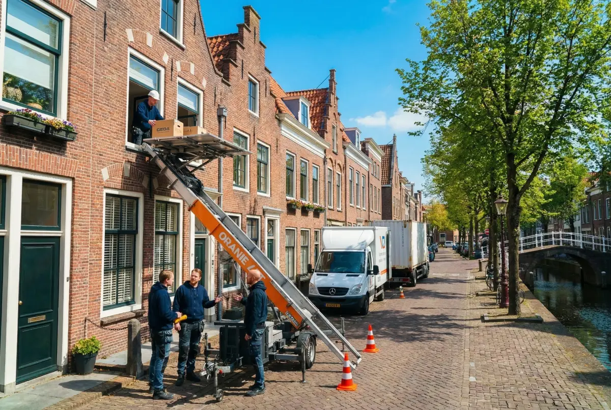 Aanhangerlift bij woning in Capelle aan den IJssel
